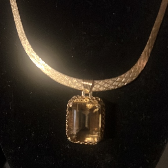 14kt gold citrine pendant - Picture 5 of 5